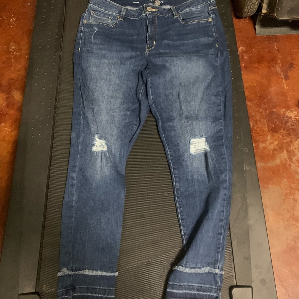 slightly ripped jeans. worn twice